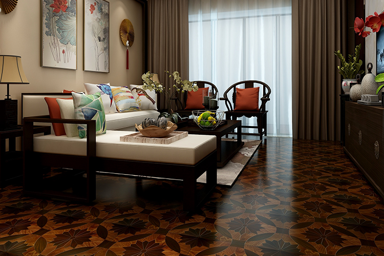 多層實木拼花FH8003花好月圓